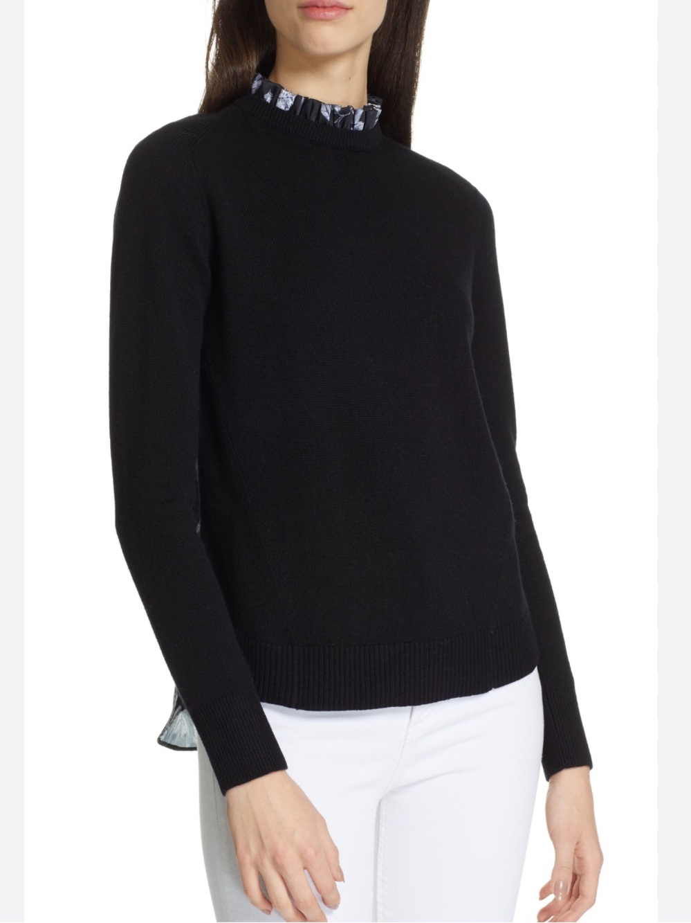 Ted Baker London Black Crewneck Sweater